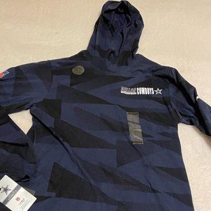 NWT Nike NFL Dallas Cowboys On-Field Long Shirt Hoodie Sz S